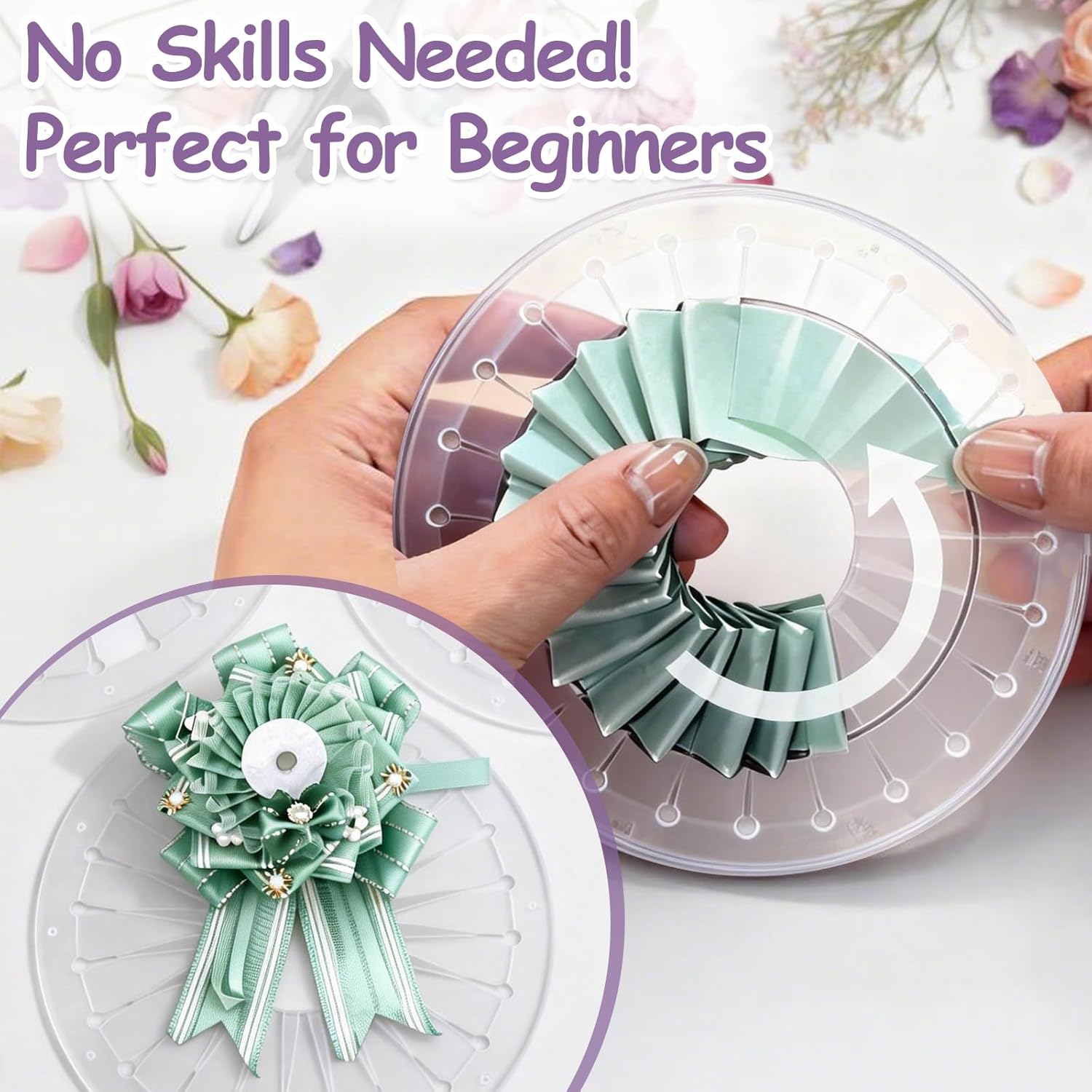 Embroidery Daisy - 9cm 12cm 15cm Rozetmaker DIY Transparante