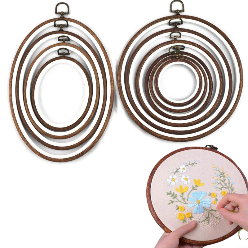 Embroidery Hoop Stand - 10 STKS Naaigereedschap Ronde Ovale Imitatie