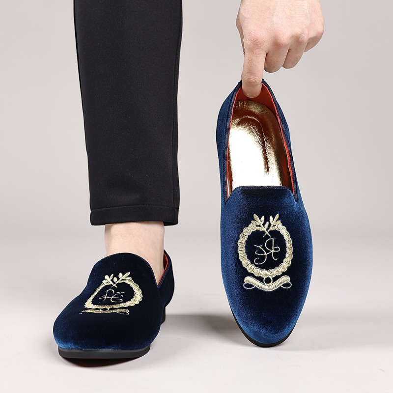 Embroidery Design - Luxe Designer Loafers Suède Borduren Casual