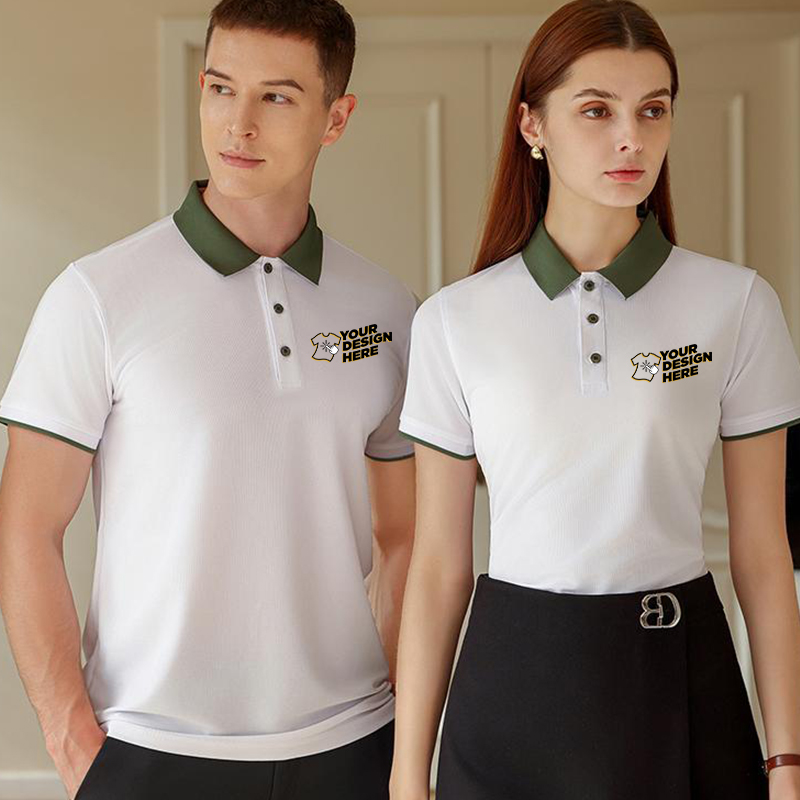 Embroidery Uniform - Poloshirt met kleurblokken - Gratis logo-opdruk,