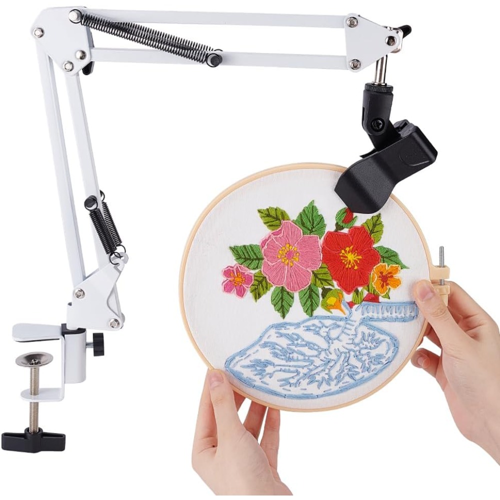 Embroidery Hoop Stand - Wit borduurtafelstandaard Kit 8 mm gat