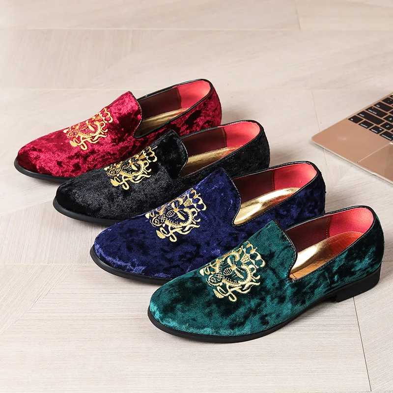 Embroidery On Leather - Lente Nieuwe Heren Lederen Casual Schoenen