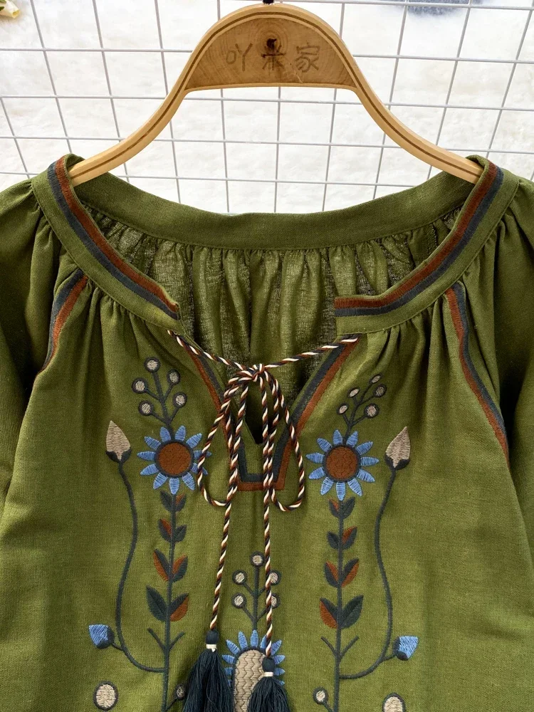 Vrouwen Lente Blouse Etnische  - Embroidery Uniform recensie en prijs