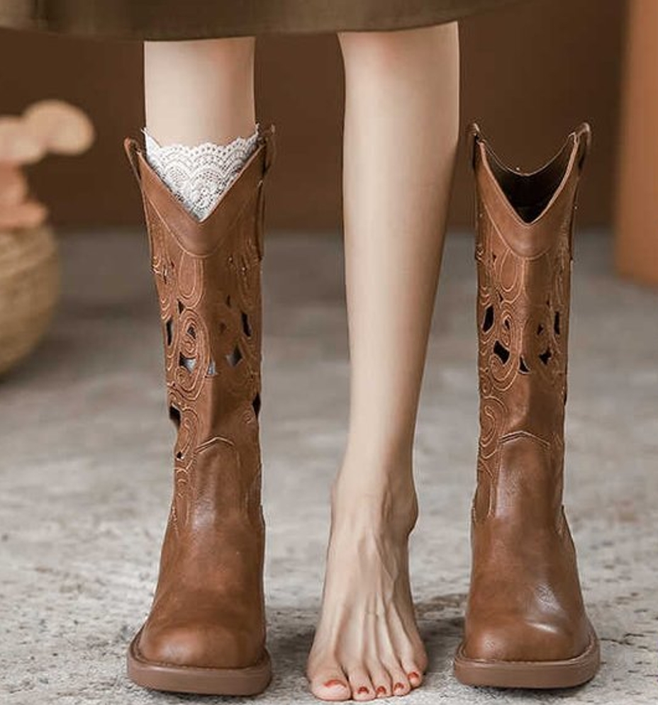 Mode Retro Elegante Bruine Cow - Embroidery On Leather recensie en prijs