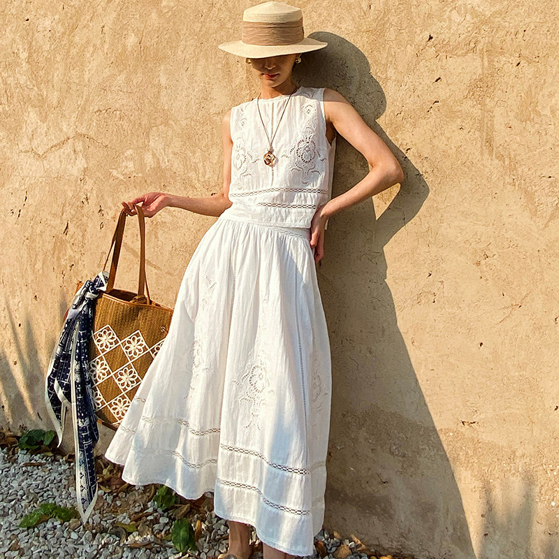 Franse ontwerper Boho witte ka - Embroidery Uniform recensie en prijs