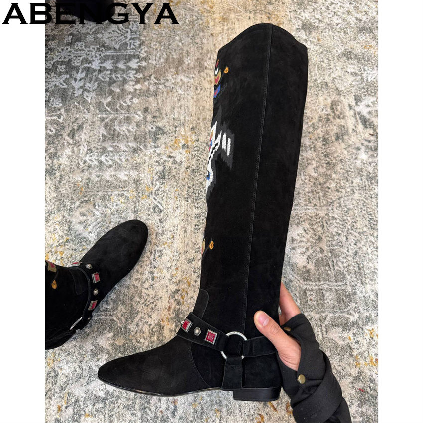 ABENGYA 2026 Winter Nieuwe Kni - Embroidery On Leather recensie en prijs