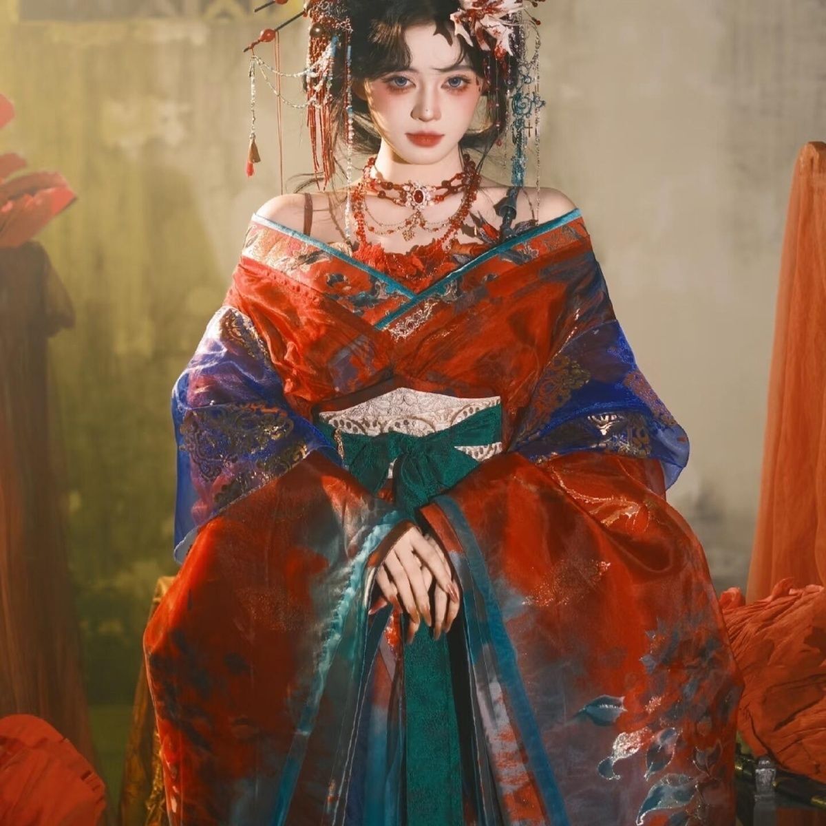Zwart Blauw Borduurwerk Hanfu  - Embroidery Uniform recensie en prijs