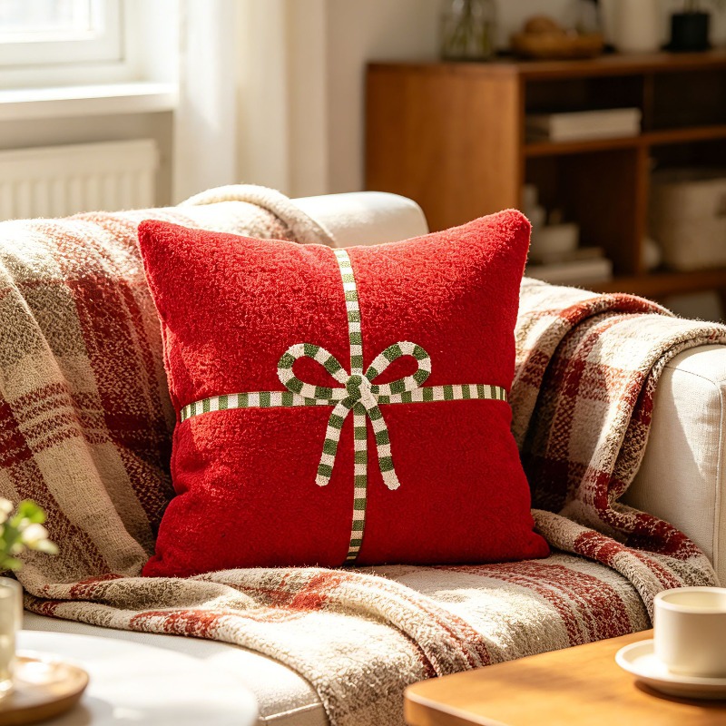 Kerst Teddy Fleece Sierkussenh - Embroidery Xmas Decorations recensie en prijs