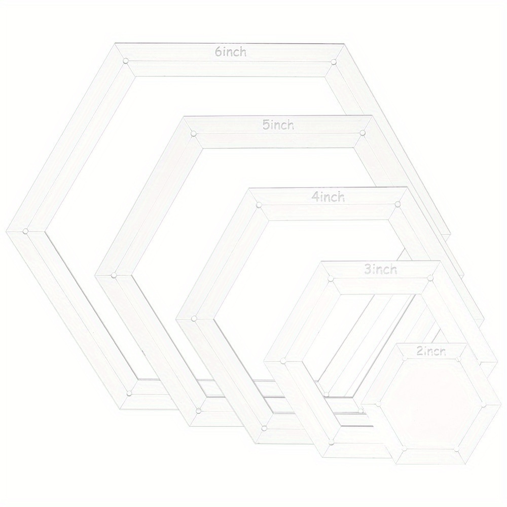 5 stuks Hexagon Quilting Templ - Embroidery And Quilting recensie en prijs