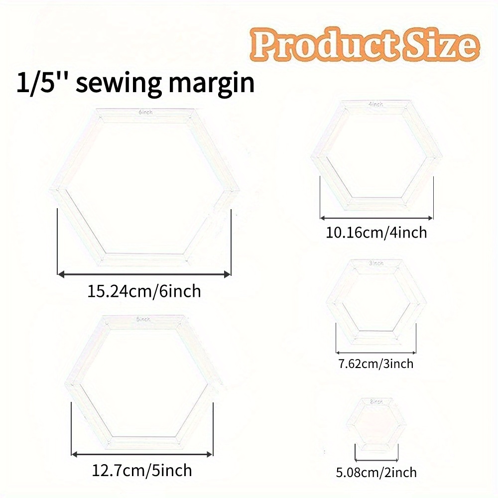 5 stuks Hexagon Quilting Templ - Embroidery And Quilting recensie en prijs