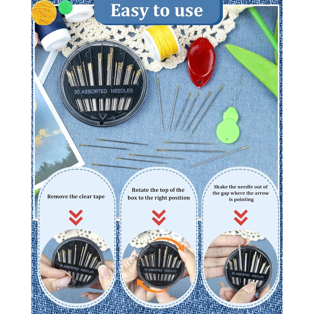 30-delige set stalen handnaald - Embroidery And Quilting recensie en prijs
