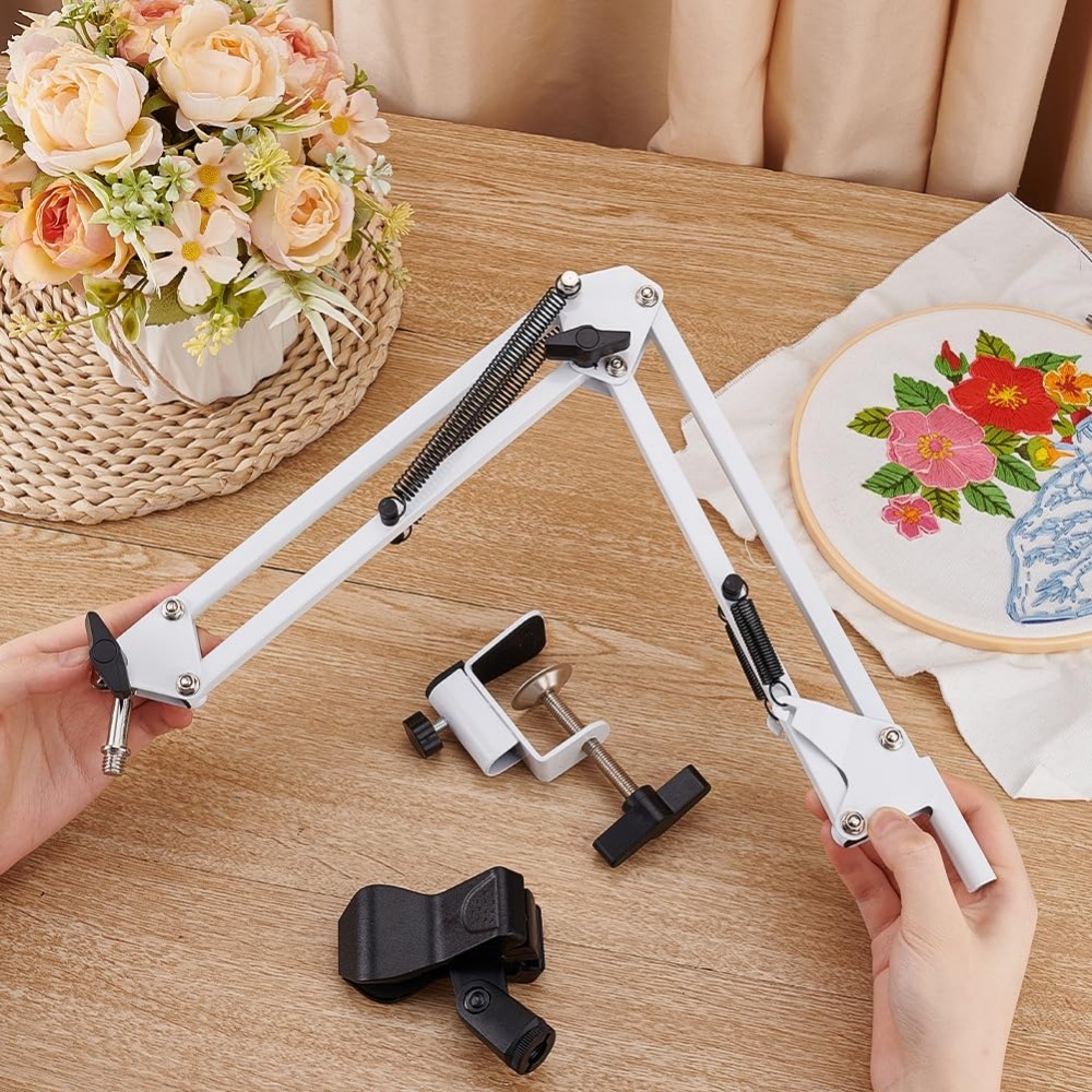 Wit borduurtafelstandaard Kit  - Embroidery Hoop Stand recensie en prijs