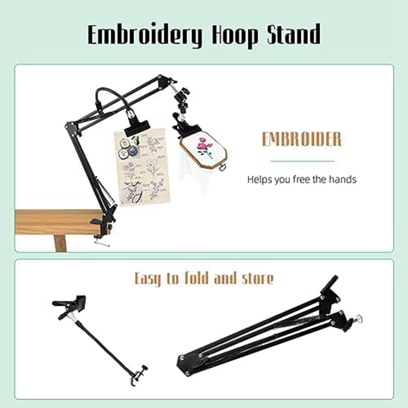 Borduurringstandaard: 360 grad - Embroidery Hoop Stand recensie en prijs