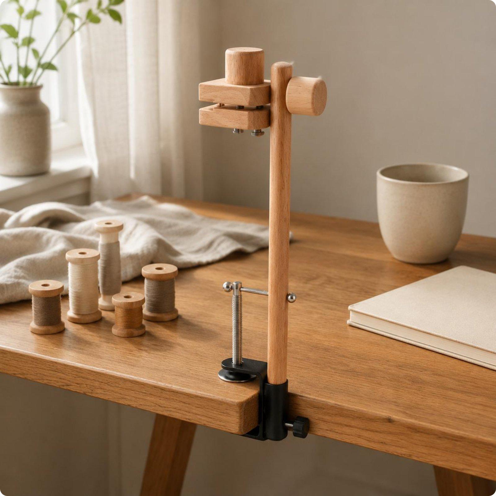 Houten bureau borduurhoepel fr - Embroidery Hoop Stand recensie en prijs