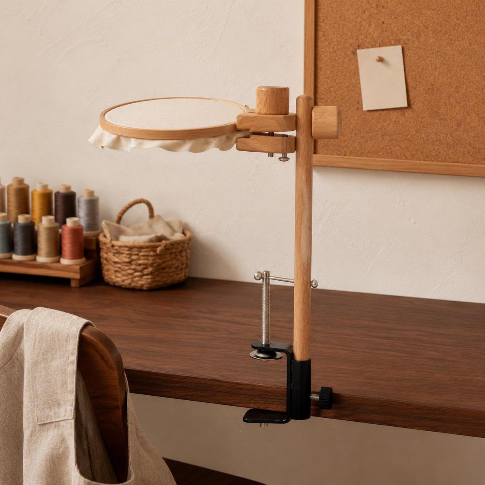 Houten bureau borduurhoepel fr - Embroidery Hoop Stand recensie en prijs